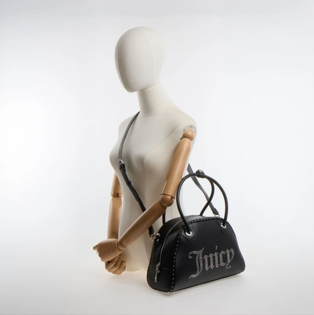 🖤▪️Juicy Couture▪️ Black Kimberly Bowling Bag  Rhinestone Logo